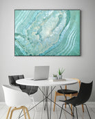 Aquamarine Pastel and Teal Agate Crystal by Mar Cantón on GIANT ART - white digital painting