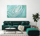 Aquamarine Pastel and Teal Agate Crystal by Mar Cantón on GIANT ART - white digital painting