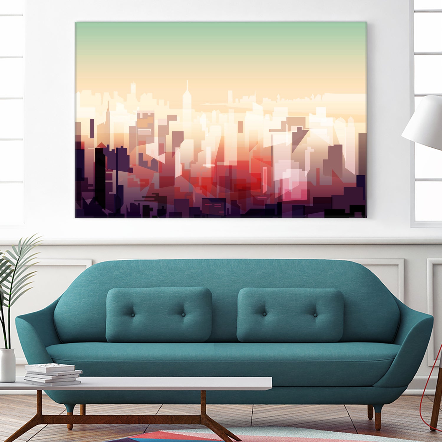 New-york Skyline by phil bocard on GIANT ART - yellow digital drawing