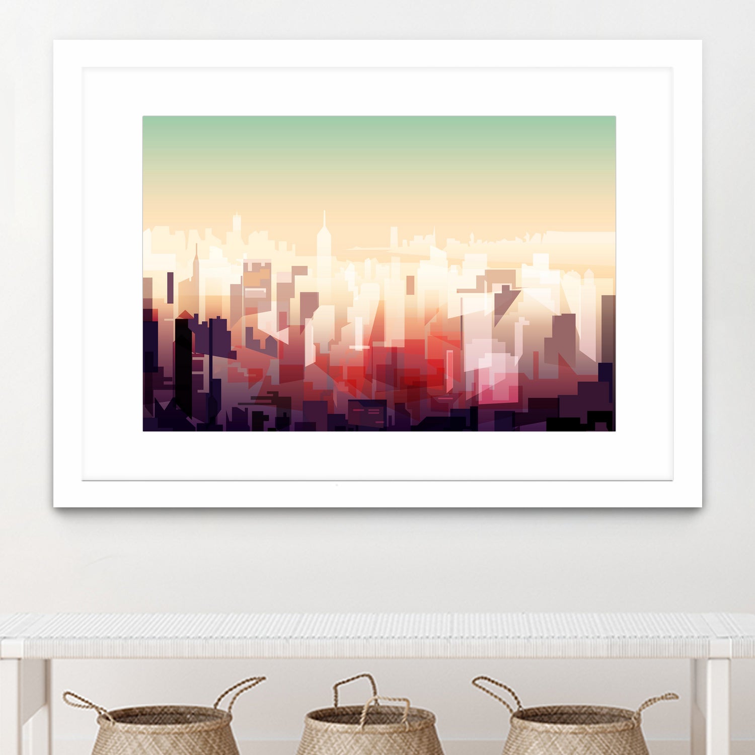 New-york Skyline by phil bocard on GIANT ART - yellow digital drawing