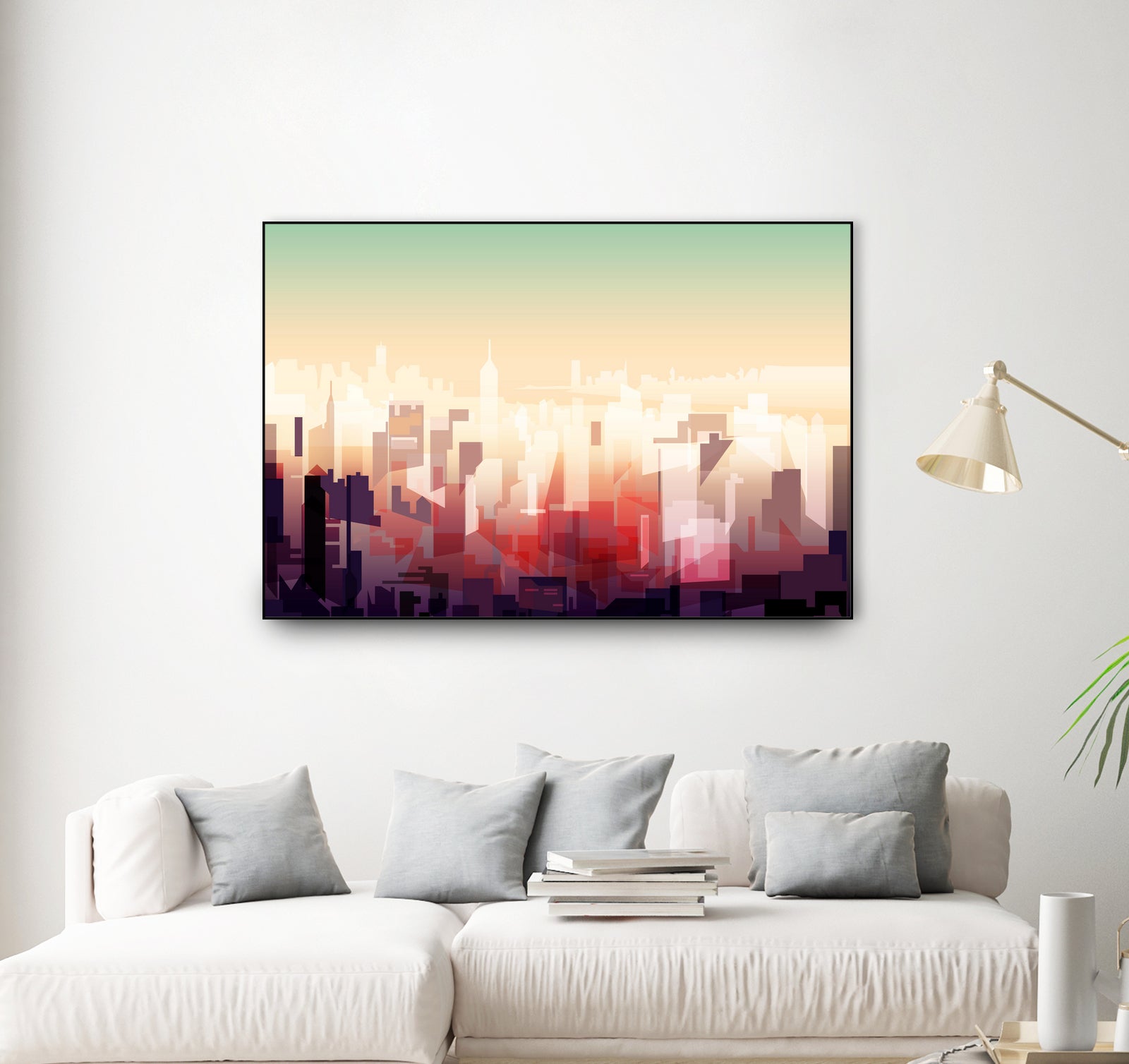 New-york Skyline by phil bocard on GIANT ART - yellow digital drawing