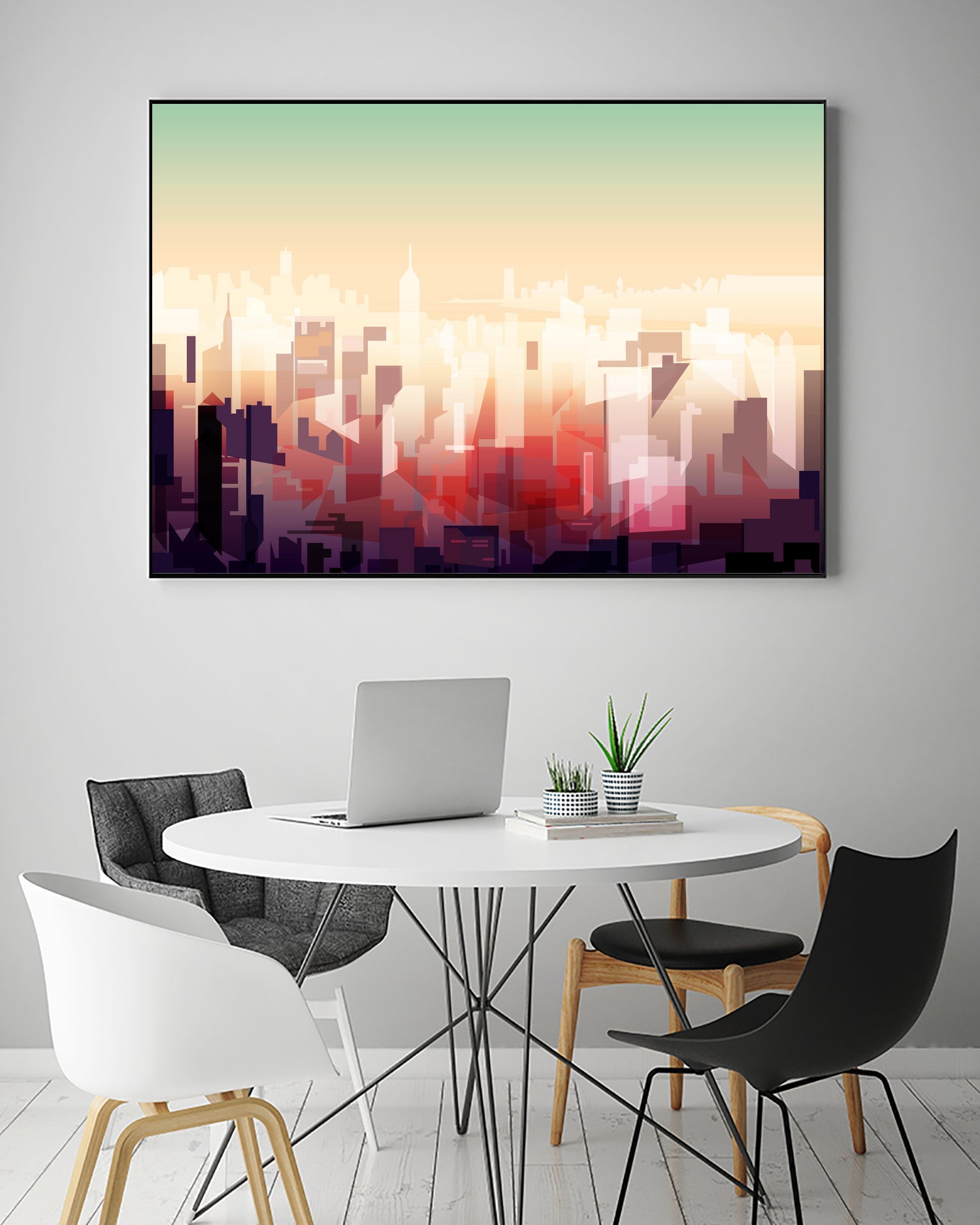 New-york Skyline by phil bocard on GIANT ART - yellow digital drawing