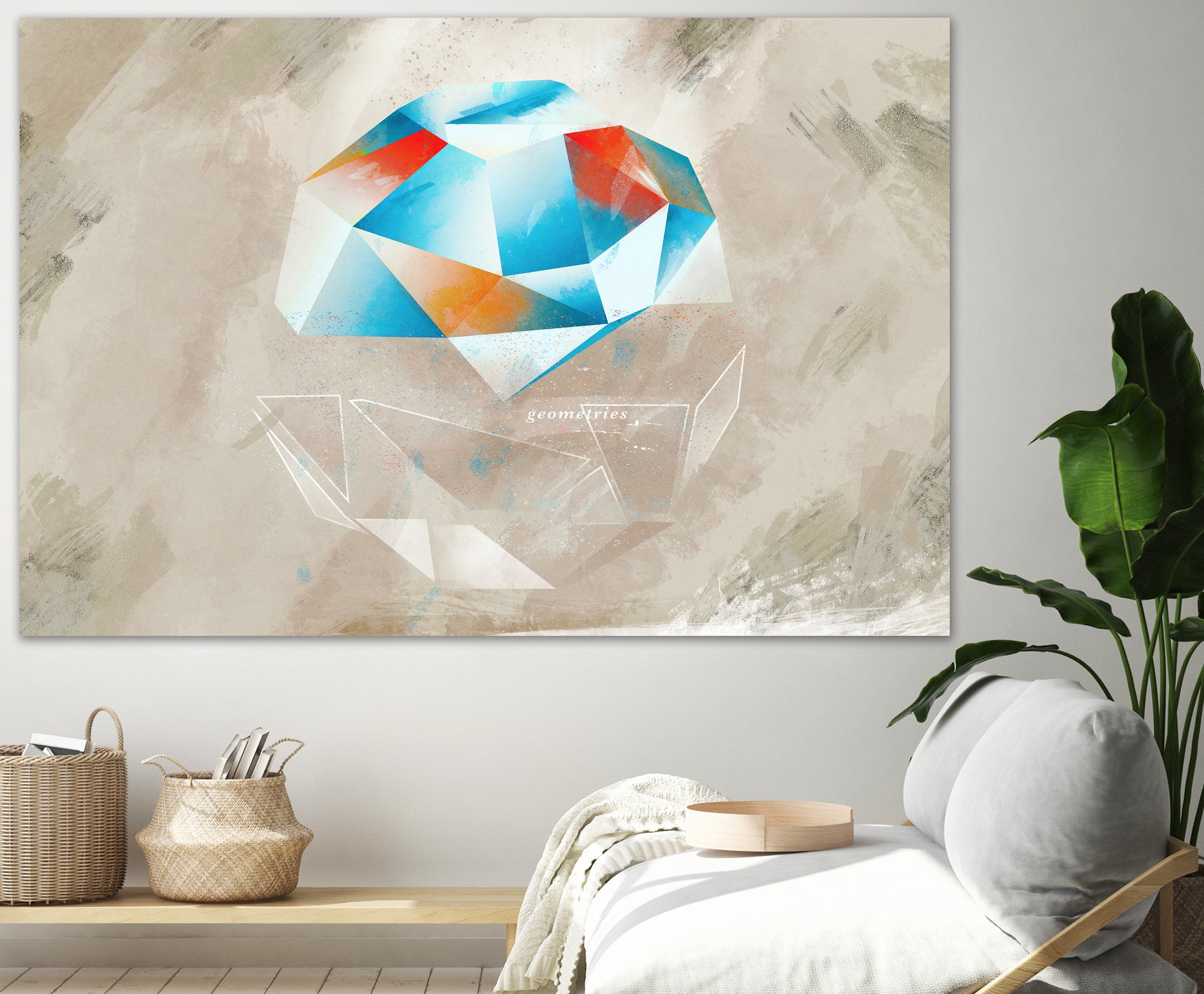 Geometries II by Raffael Pindell on GIANT ART - blue digital painting