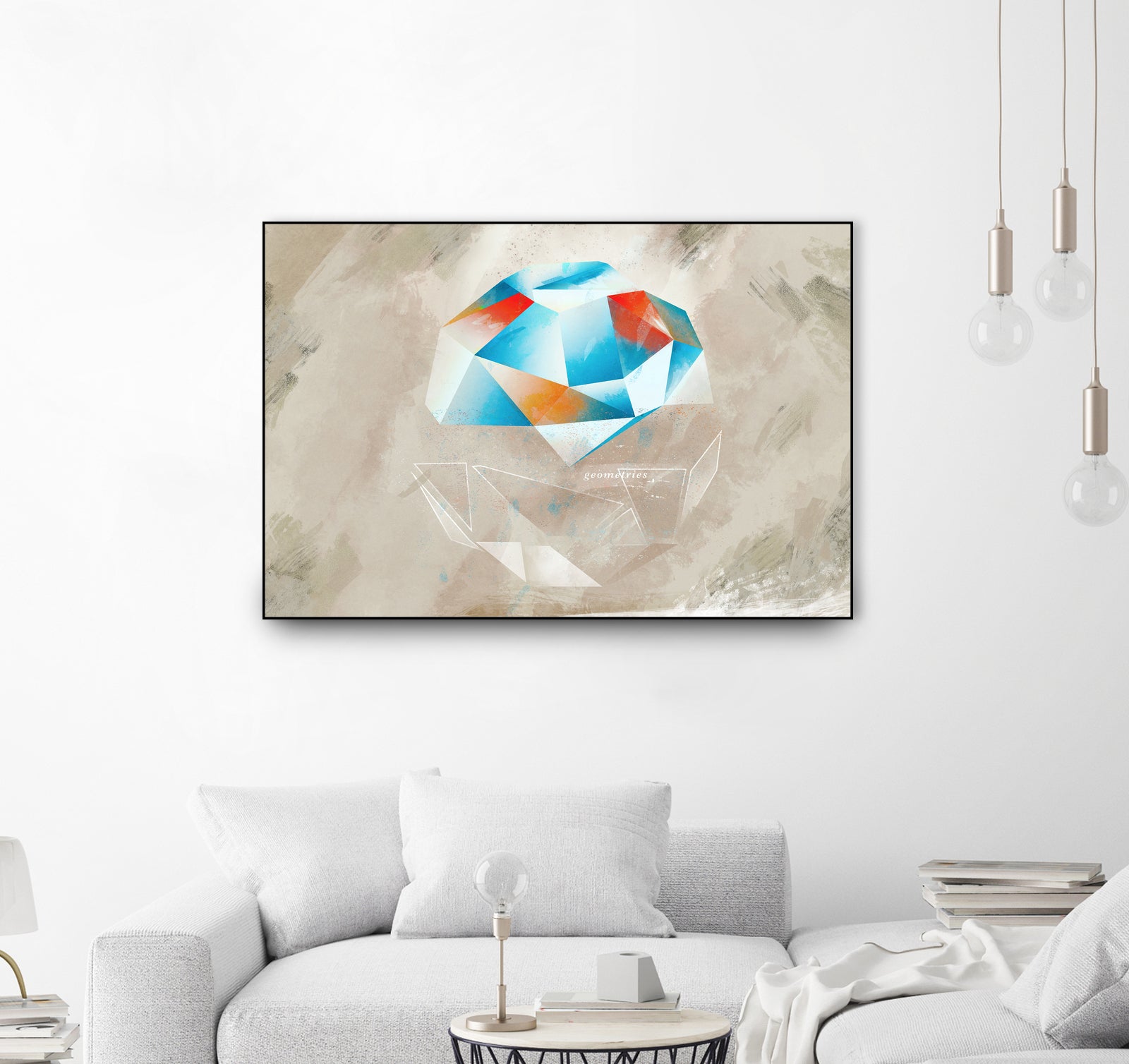 Geometries II by Raffael Pindell on GIANT ART - blue digital painting