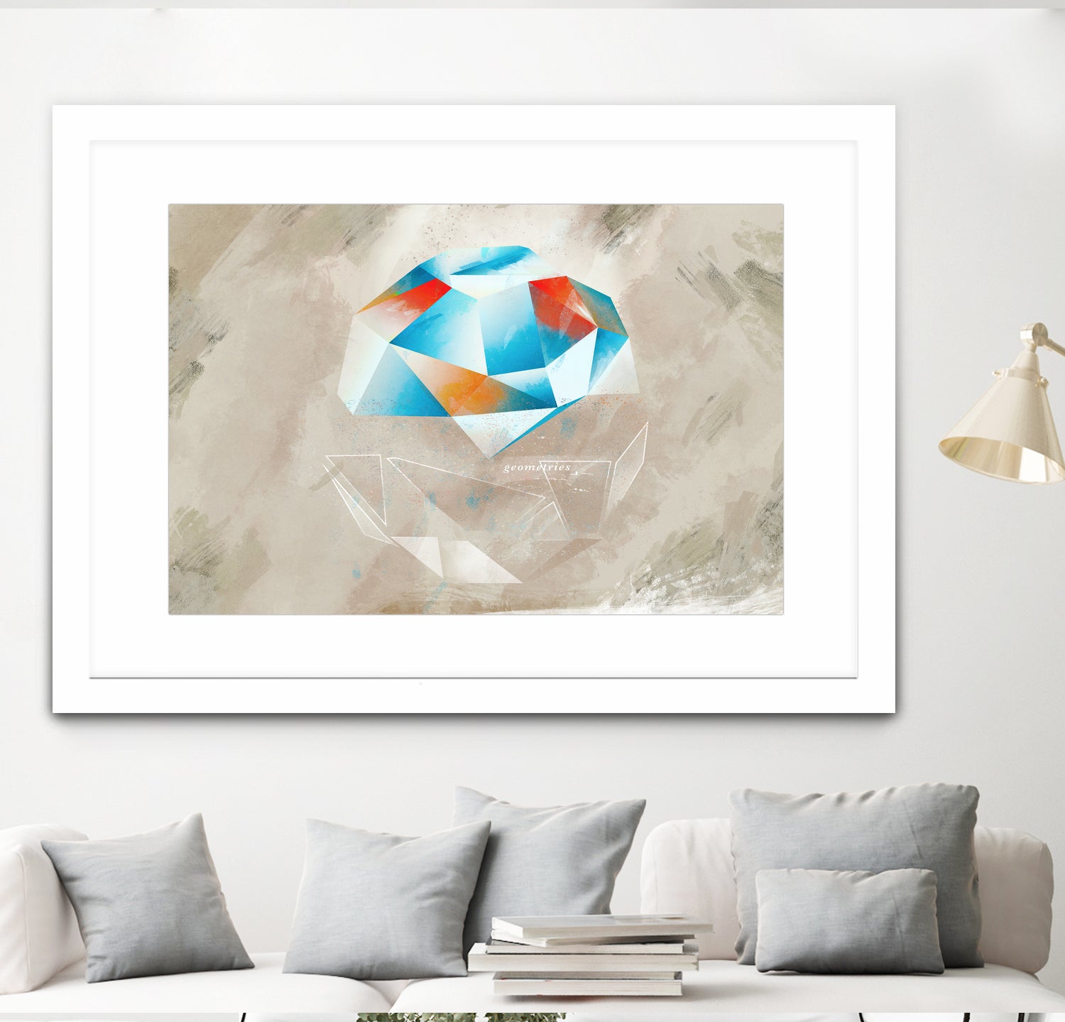 Geometries II by Raffael Pindell on GIANT ART - blue digital painting