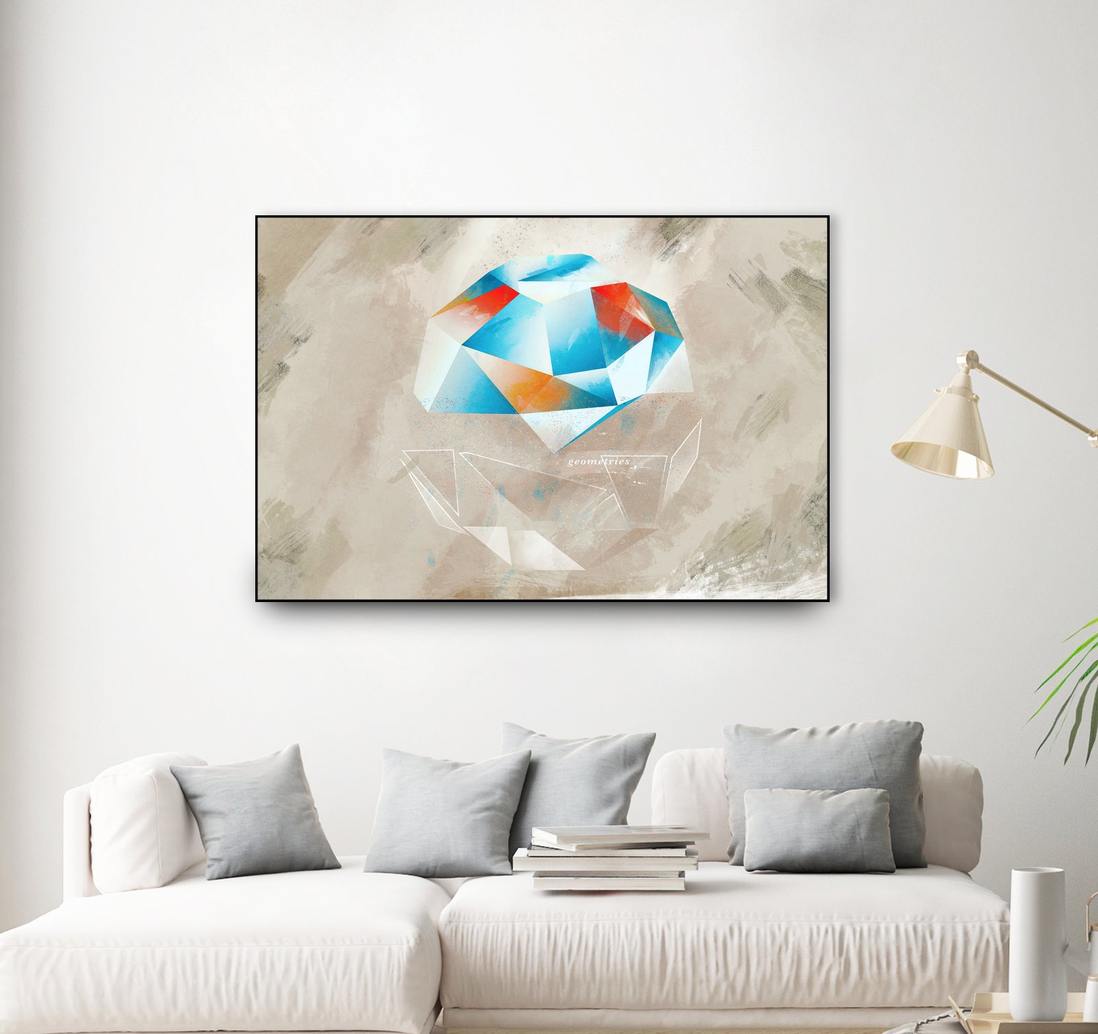 Geometries II by Raffael Pindell on GIANT ART - blue digital painting