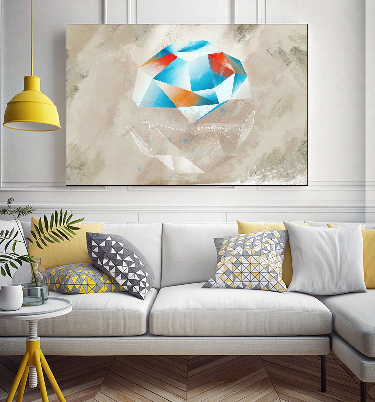 Geometries II by Raffael Pindell on GIANT ART - blue digital painting