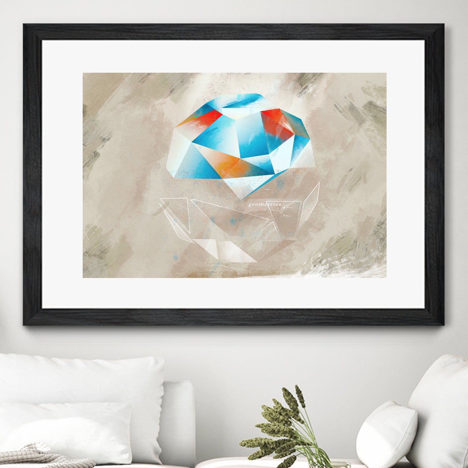 Geometries II by Raffael Pindell on GIANT ART - blue digital painting