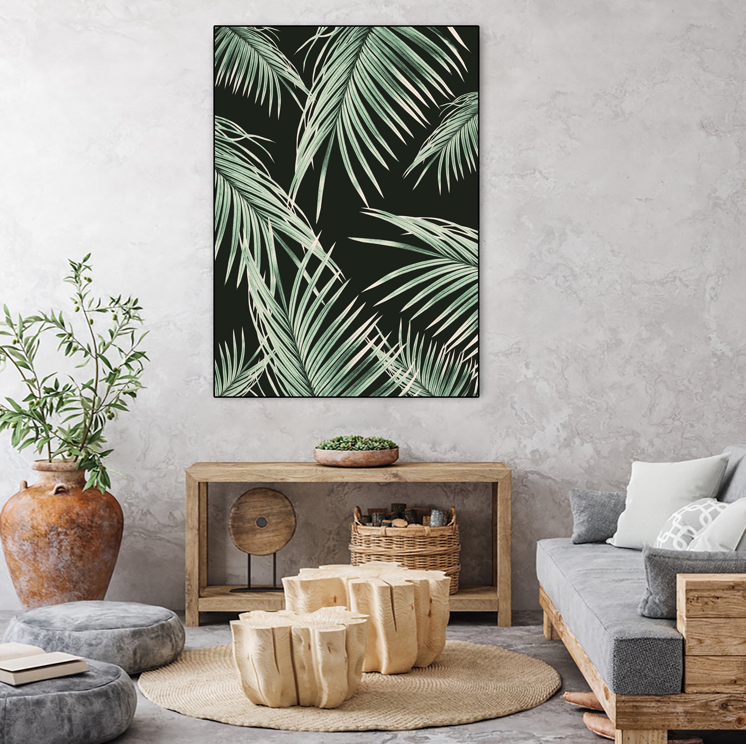 Green Palm Leaves Dream #1 by Anita & Bella Jantz on GIANT ART - green photo illustration