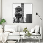 Water tower in Brooklyn by RENZO REBAGLIATI on GIANT ART - black photo illustration