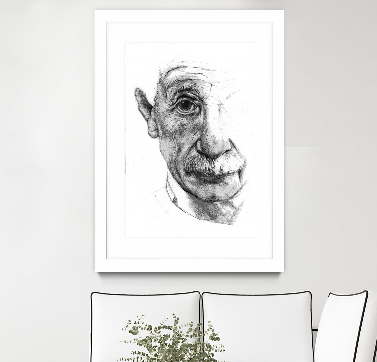 Einstein illustration by Charlotte Johnson on GIANT ART - gray digital drawing