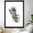 Einstein illustration by Charlotte Johnson on GIANT ART - gray digital drawing