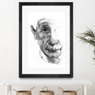 Einstein illustration by Charlotte Johnson on GIANT ART - gray digital drawing