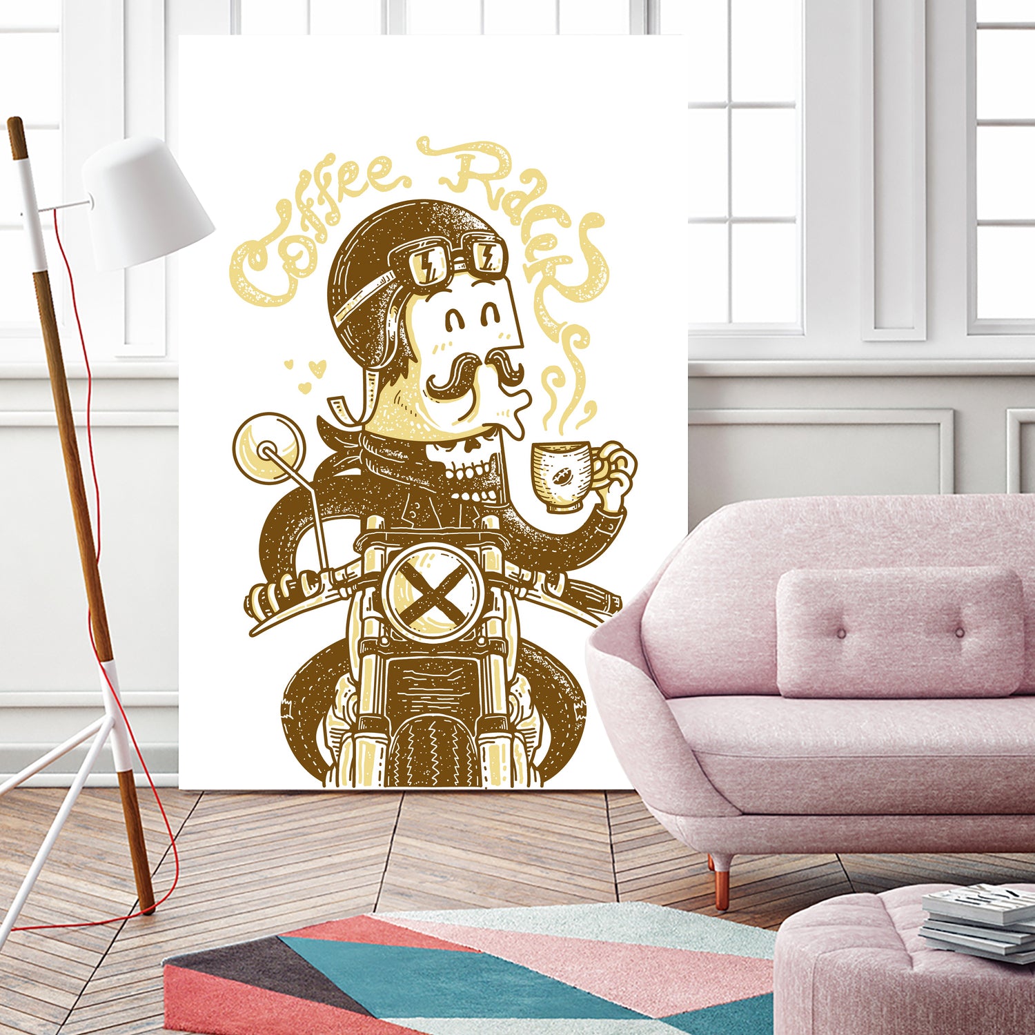 78 Coffee Racer by Afif Quilimo on GIANT ART - white digital drawing