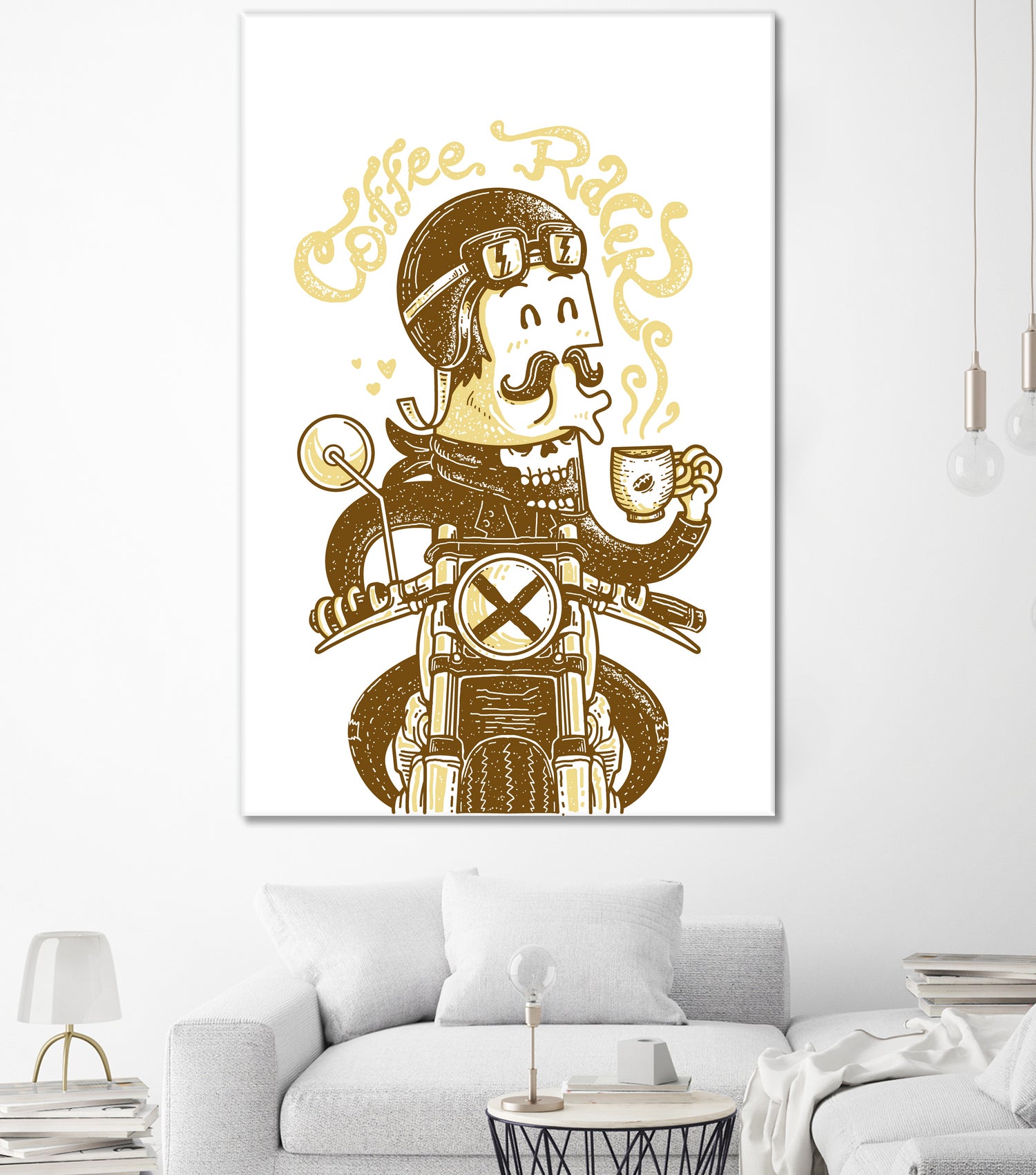 78 Coffee Racer by Afif Quilimo on GIANT ART - white digital drawing