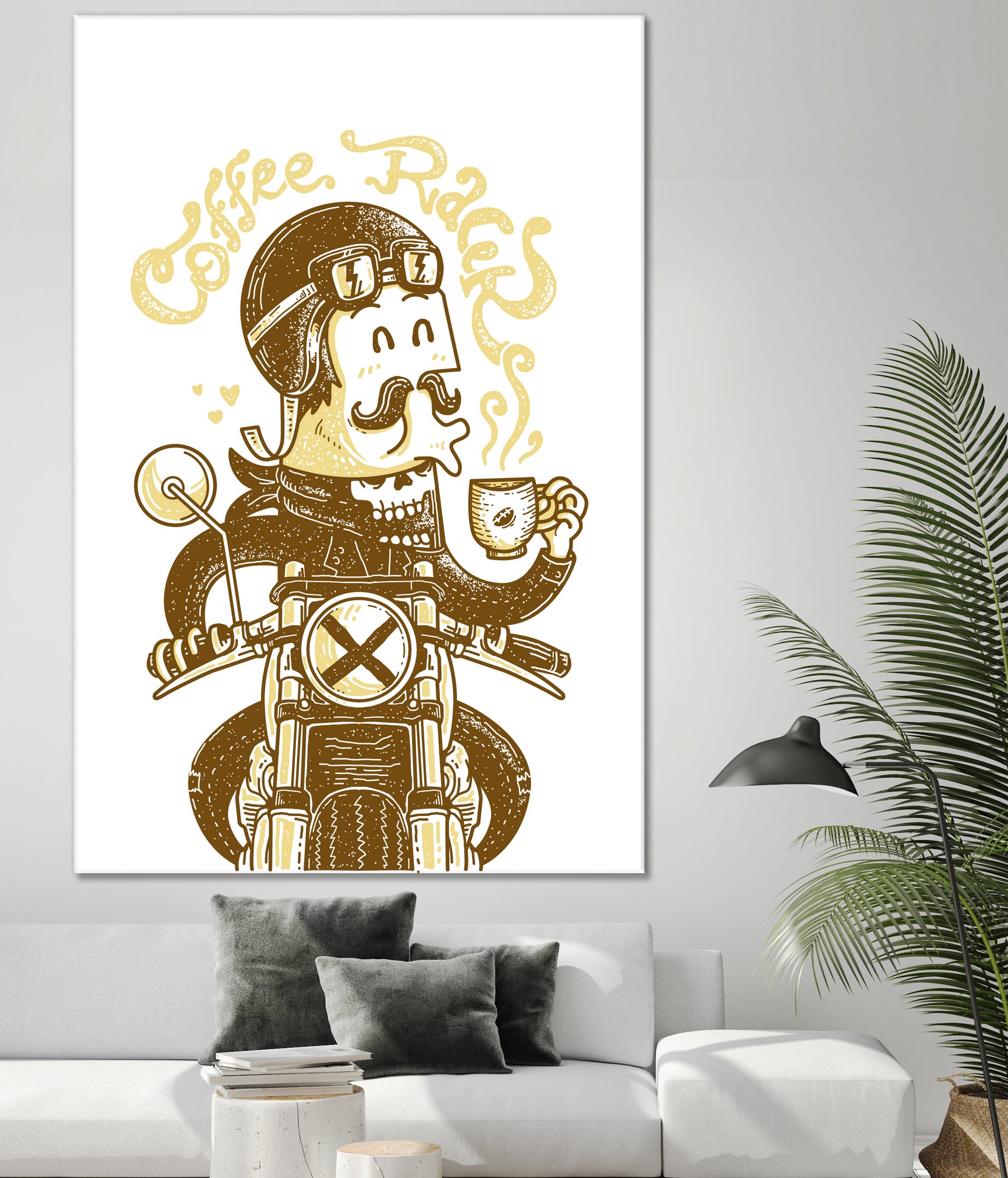 78 Coffee Racer by Afif Quilimo on GIANT ART - white digital drawing