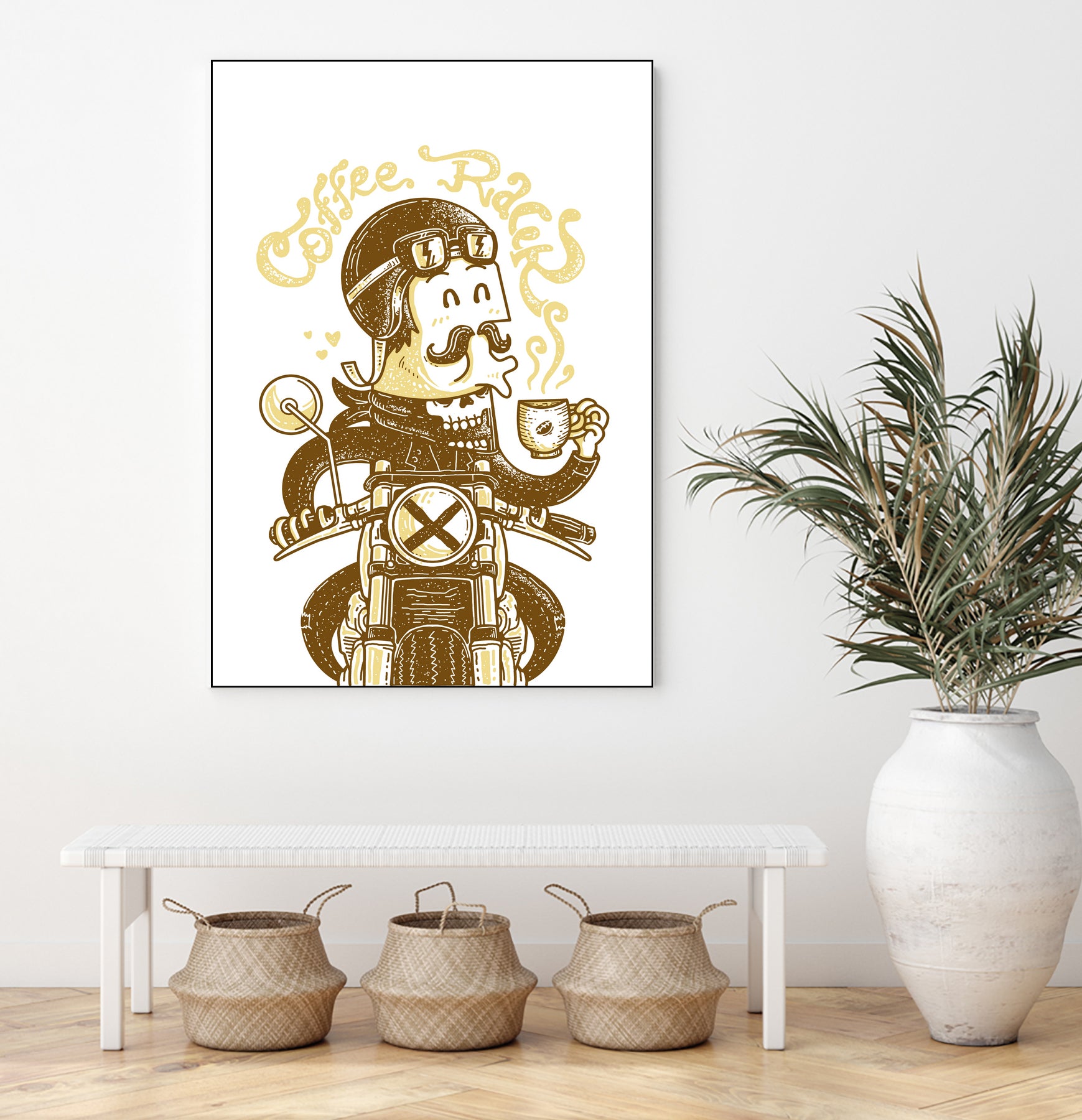 78 Coffee Racer by Afif Quilimo on GIANT ART - white digital drawing