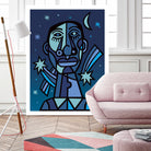 Noche estrellada by Carlos Joaquin Ramirez Fernandez on GIANT ART - blue digital drawing