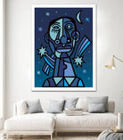 Noche estrellada by Carlos Joaquin Ramirez Fernandez on GIANT ART - blue digital drawing