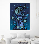 Noche estrellada by Carlos Joaquin Ramirez Fernandez on GIANT ART - blue digital drawing