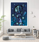 Noche estrellada by Carlos Joaquin Ramirez Fernandez on GIANT ART - blue digital drawing