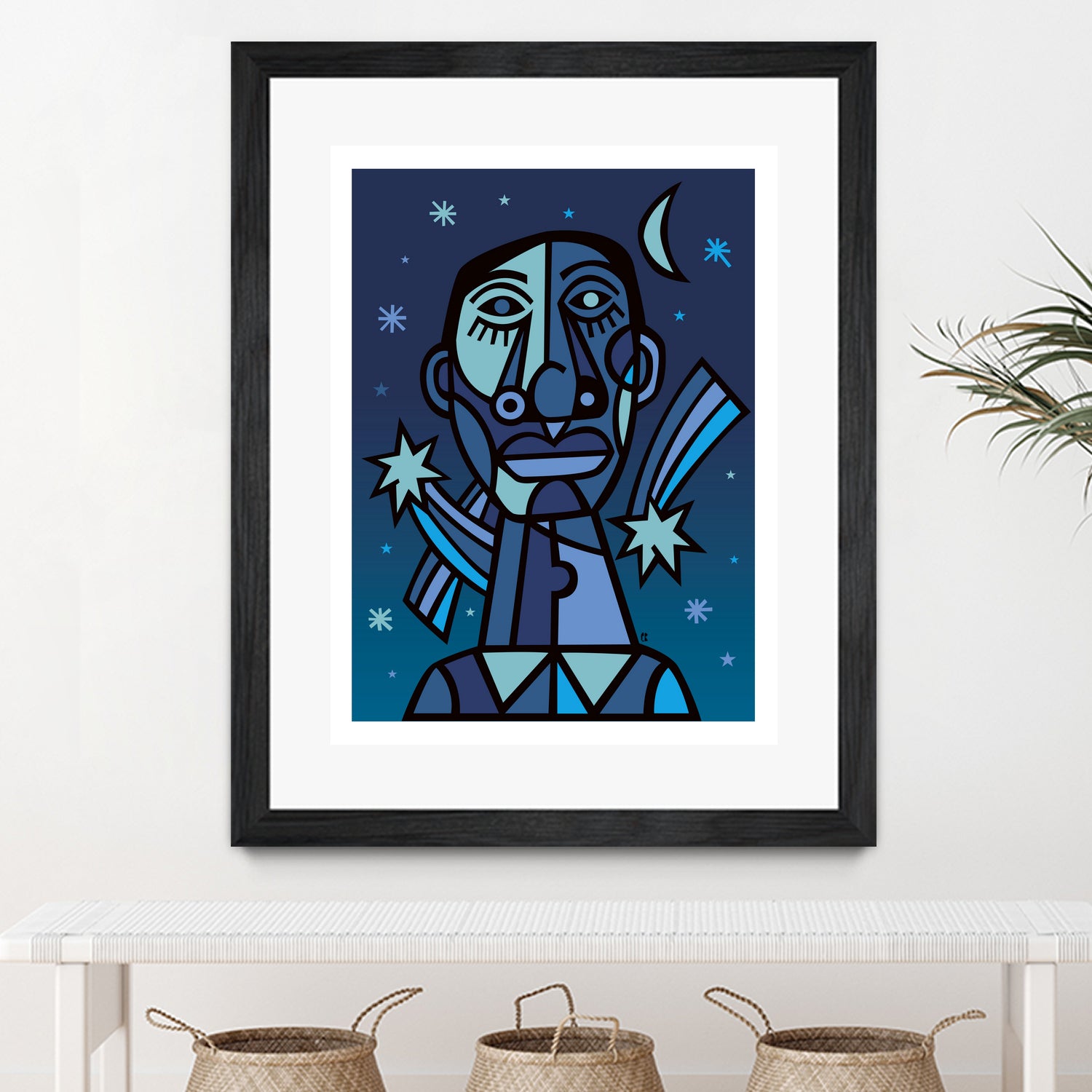 Noche estrellada by Carlos Joaquin Ramirez Fernandez on GIANT ART - blue digital drawing