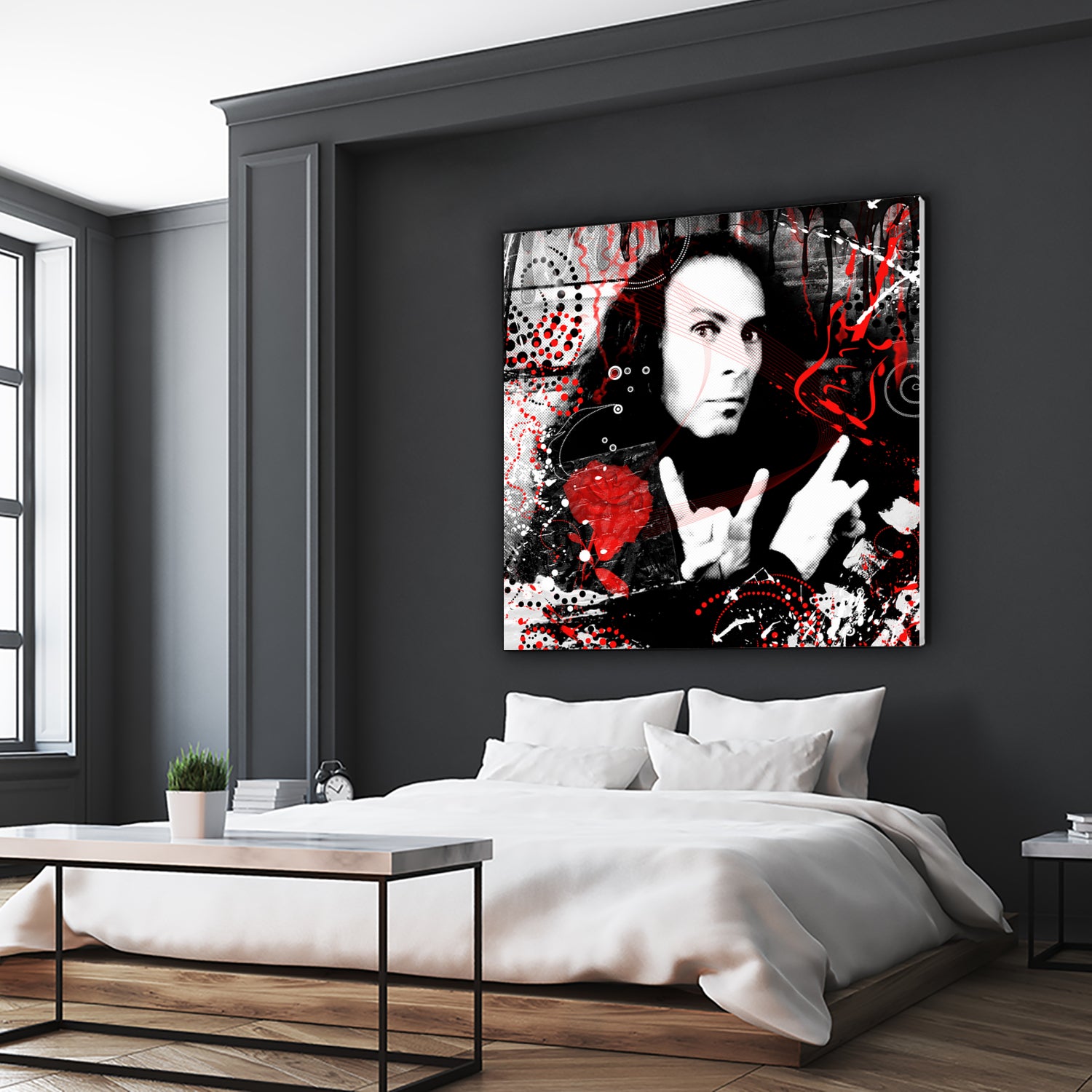 Ronnie James Dio by DARIA GRACHEVA on GIANT ART - black digital painting