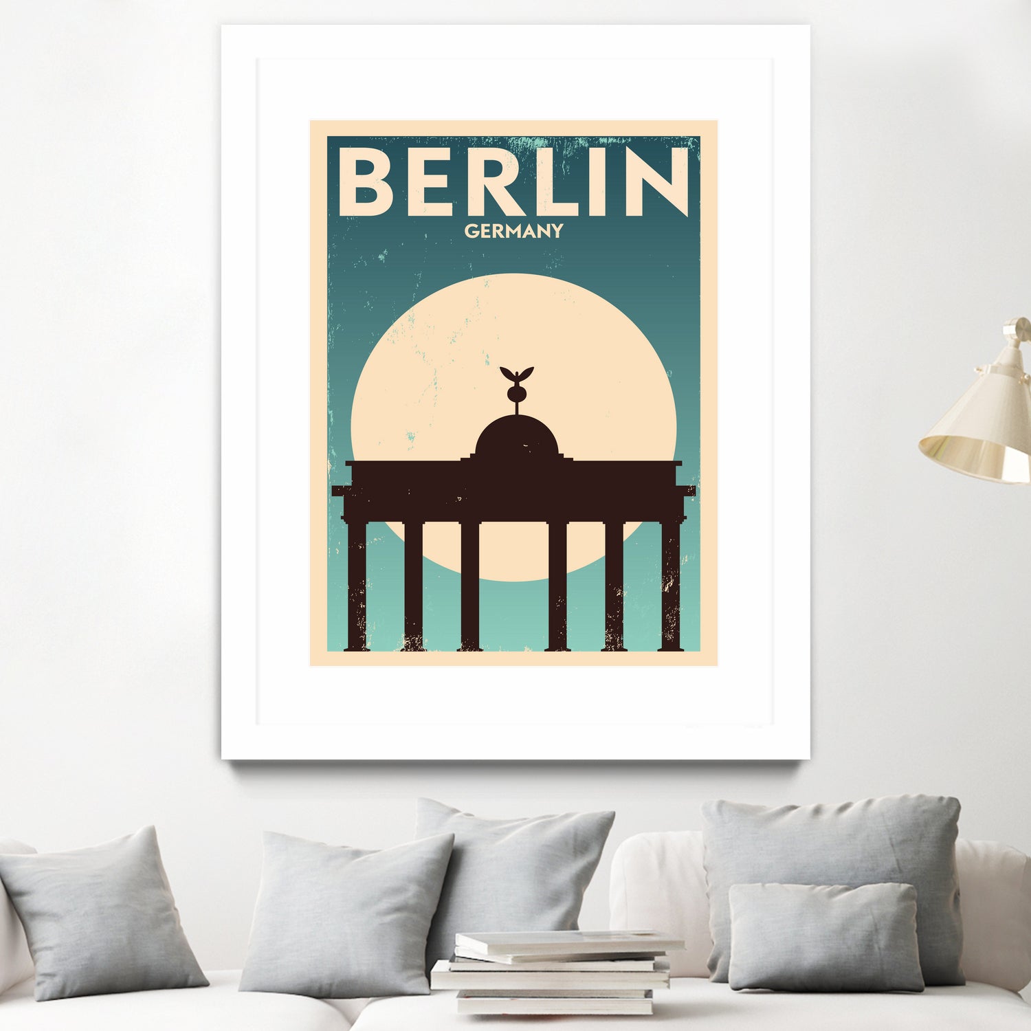 Retro Berlin Poster by Kursat Unsal on GIANT ART - white vector illustration