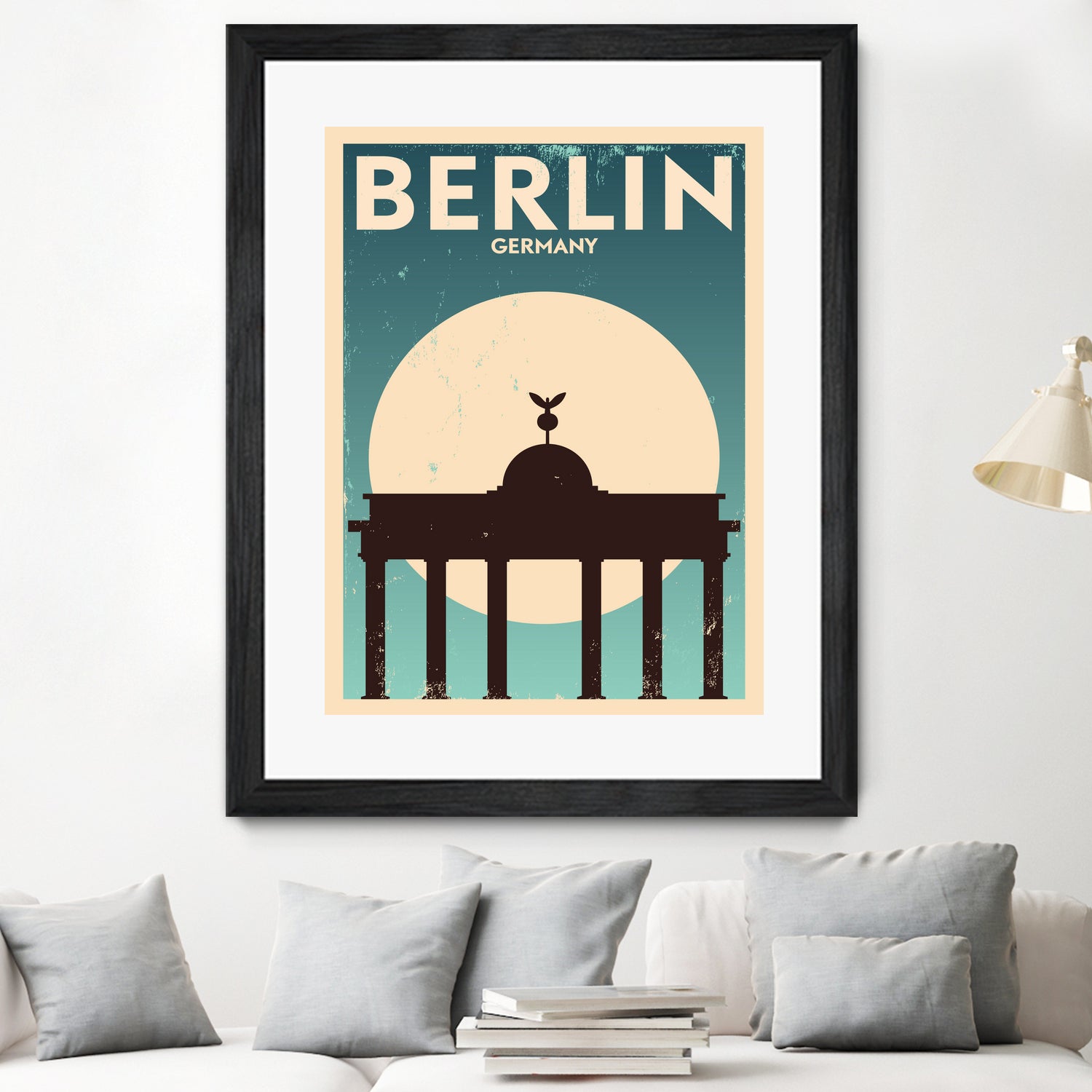 Retro Berlin Poster by Kursat Unsal on GIANT ART - white vector illustration