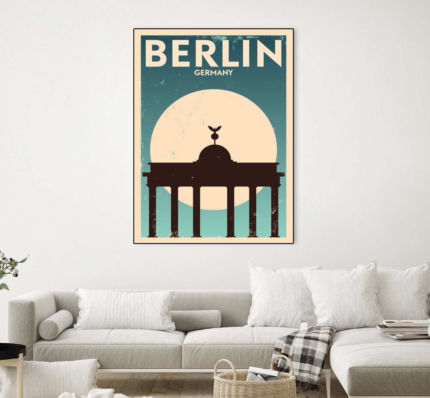 Retro Berlin Poster by Kursat Unsal on GIANT ART - white vector illustration