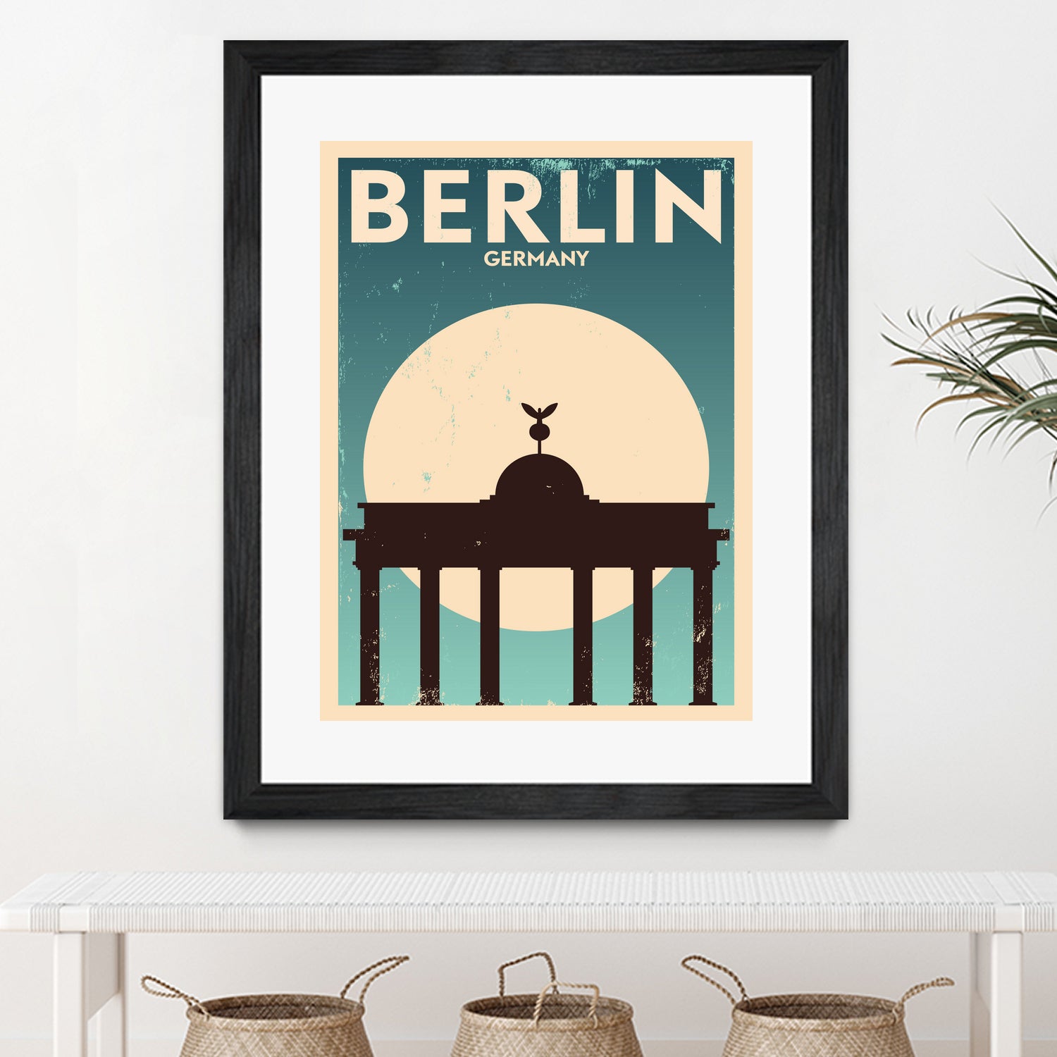 Retro Berlin Poster by Kursat Unsal on GIANT ART - white vector illustration