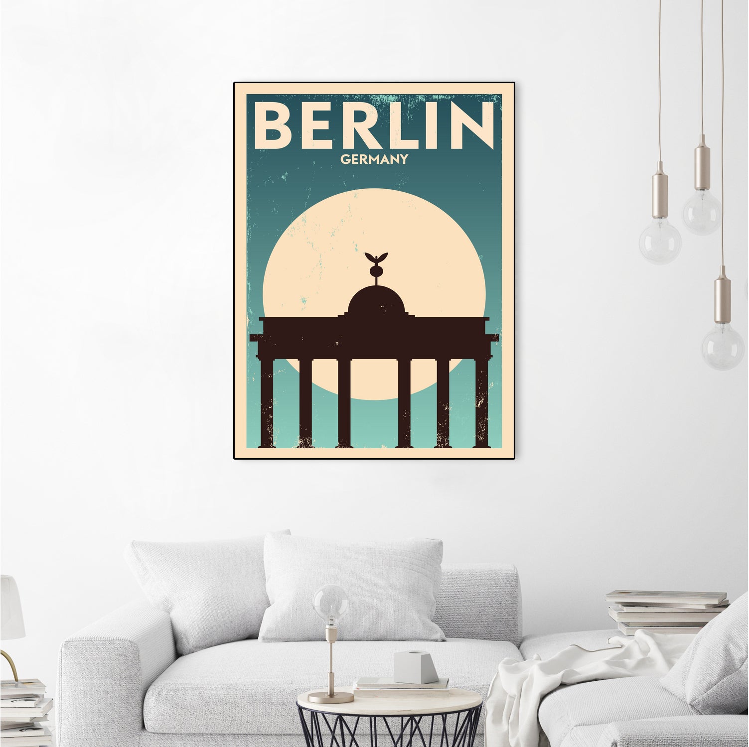 Retro Berlin Poster by Kursat Unsal on GIANT ART - white vector illustration