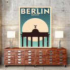 Retro Berlin Poster by Kursat Unsal on GIANT ART - white vector illustration