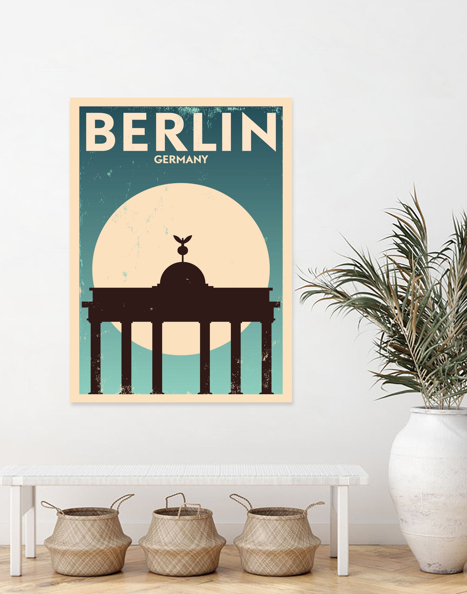 Retro Berlin Poster by Kursat Unsal on GIANT ART - white vector illustration