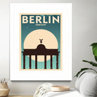 Retro Berlin Poster by Kursat Unsal on GIANT ART - white vector illustration