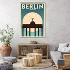 Retro Berlin Poster by Kursat Unsal on GIANT ART - white vector illustration