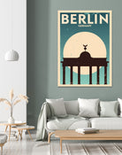 Retro Berlin Poster by Kursat Unsal on GIANT ART - white vector illustration