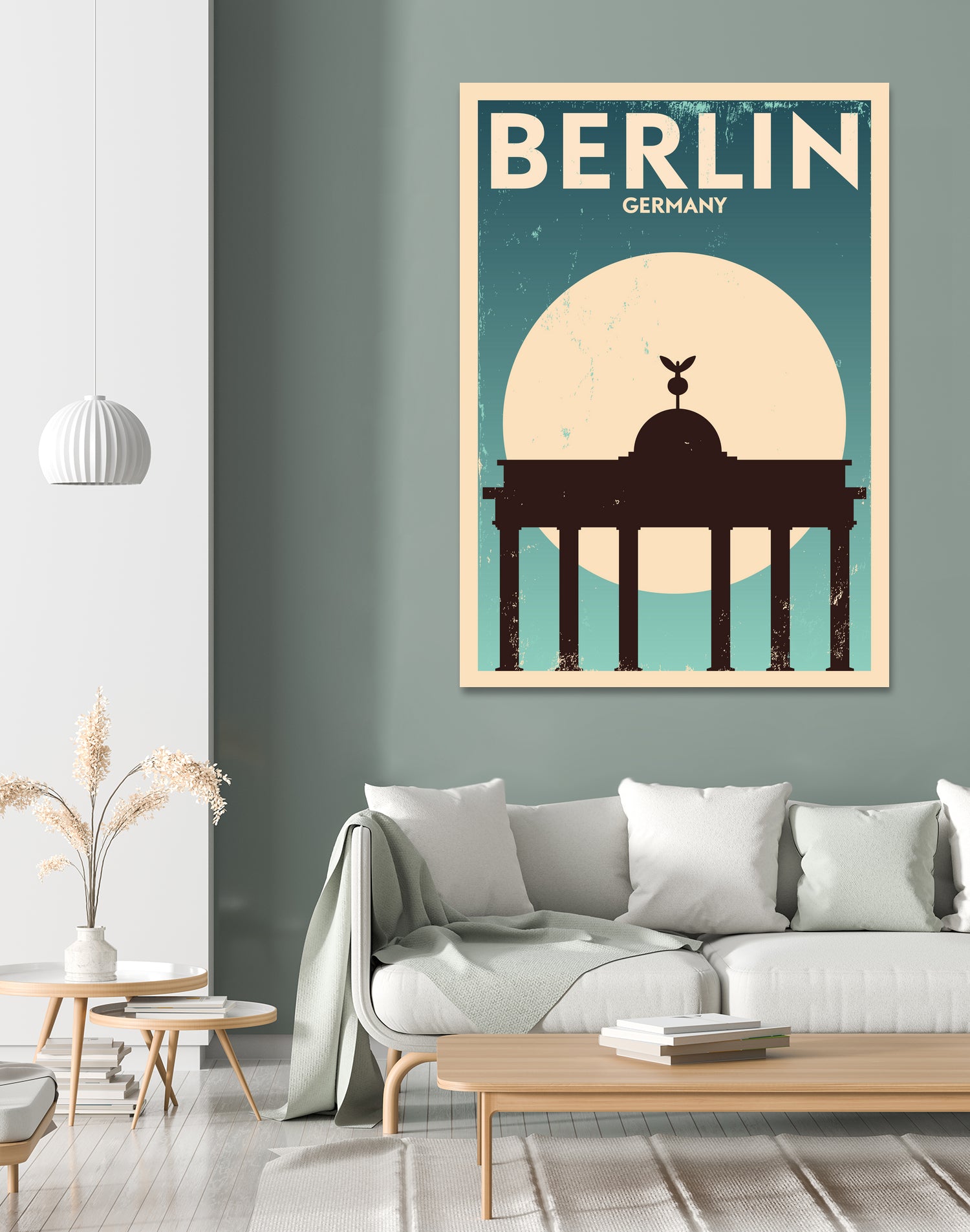 Retro Berlin Poster by Kursat Unsal on GIANT ART - white vector illustration