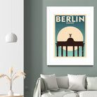 Retro Berlin Poster by Kursat Unsal on GIANT ART - white vector illustration