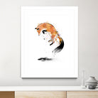 Red Fox jumping into Snow by Antonio Camarena on GIANT ART - white digital painting