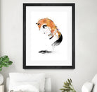 Red Fox jumping into Snow by Antonio Camarena on GIANT ART - white digital painting