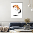 Red Fox jumping into Snow by Antonio Camarena on GIANT ART - white digital painting