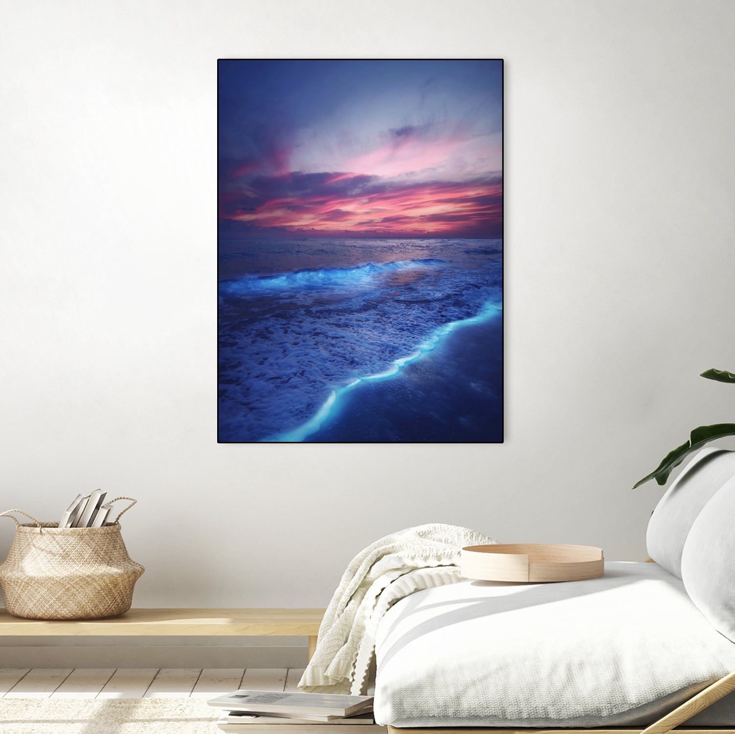 Starry waves by Hussam Eissa on GIANT ART - pink digital painting