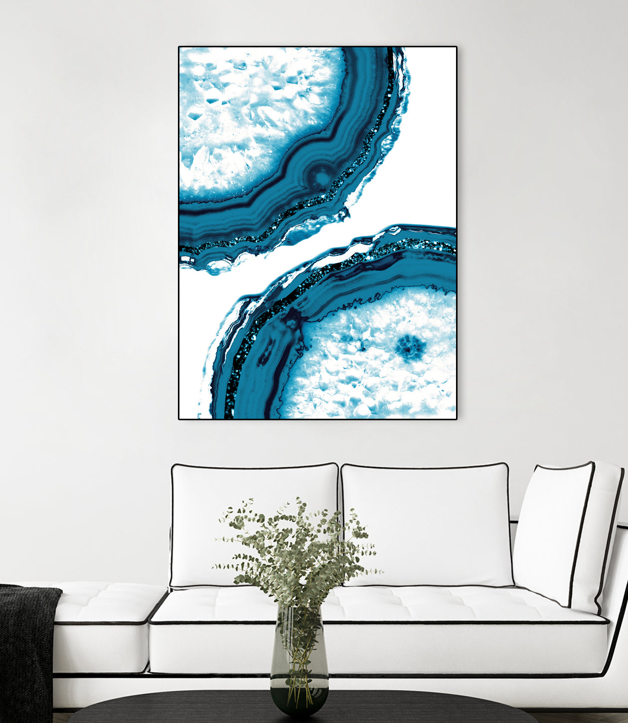 Blue Agate Glitter Glam #1 #gem #decor #art by Anita & Bella Jantz on GIANT ART - blue photo illustration