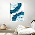 Blue Agate Glitter Glam #1 #gem #decor #art by Anita & Bella Jantz on GIANT ART - blue photo illustration