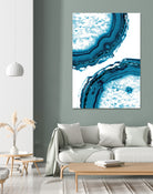 Blue Agate Glitter Glam #1 #gem #decor #art by Anita & Bella Jantz on GIANT ART - blue photo illustration