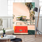 California Surf Mini Van by Jennifer Colomb on GIANT ART - orange photo illustration