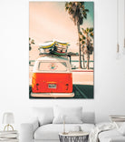 California Surf Mini Van by Jennifer Colomb on GIANT ART - orange photo illustration