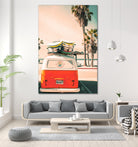 California Surf Mini Van by Jennifer Colomb on GIANT ART - orange photo illustration