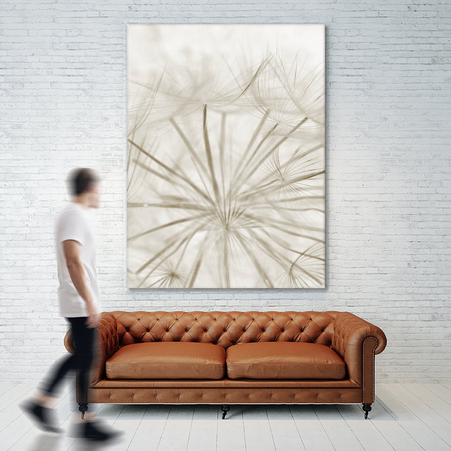 Dandelion Neutral Close-up by IOANNA PAPANIKOLAOU on GIANT ART - brown photo illustration